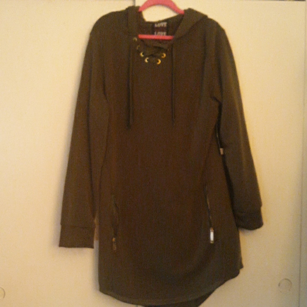 🌺OLIVE GREEN HOODIE DRESS
